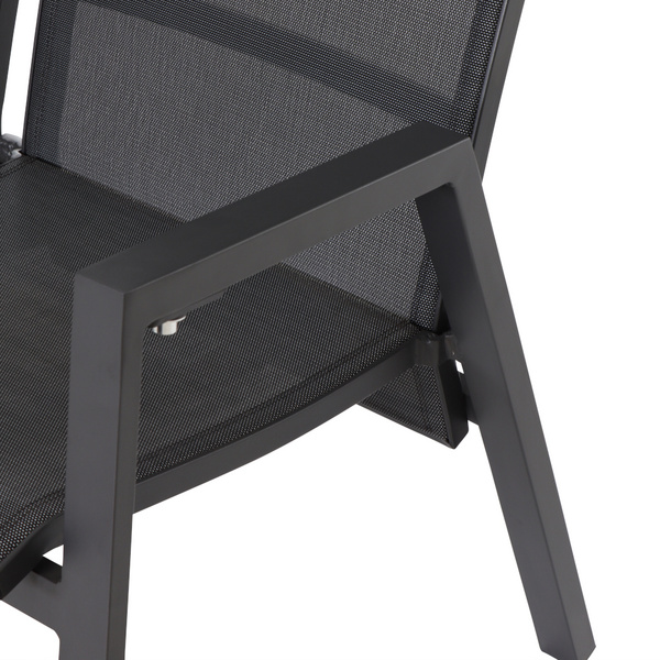 Savona 2er Bank, m-anth Alu, Textil, silber-sw