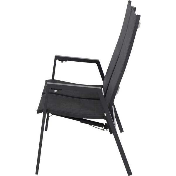 Savona 2er Bank, m-anth Alu, Textil, silber-sw