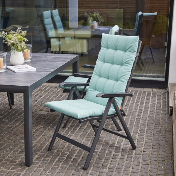 ATRIA Sesselauflage 123cm Einfarbiges Design in Wasabi-Farbe, 100% recyc. Polyester