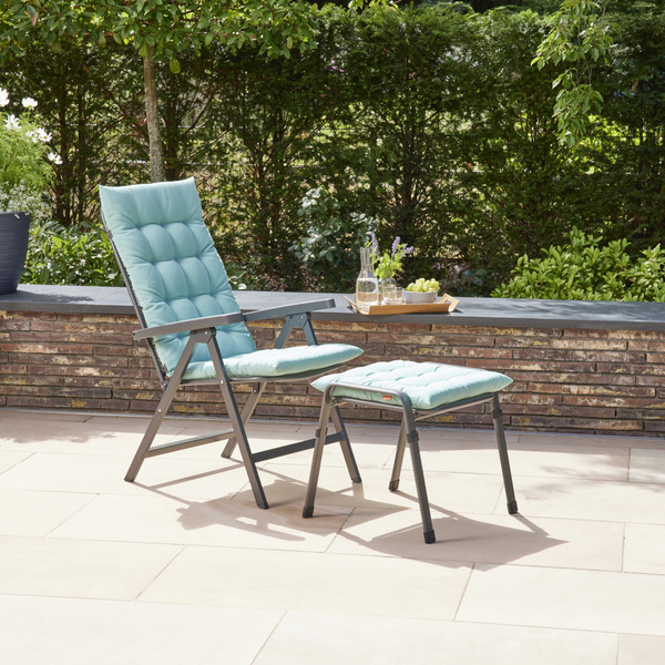 ATRIA Sesselauflage 123cm Einfarbiges Design in Wasabi-Farbe, 100% recyc. Polyester