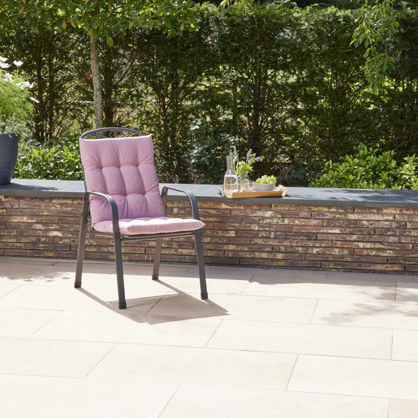 ATRIA Sesselauflage 100cm Einfarbiges Design in Altrosa, 100% recycelter Polyester