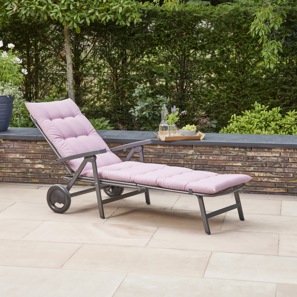 ATRIA Liegenauflage 200cm Einfarbiges Design in Altrosa, 100% recycelter Polyester