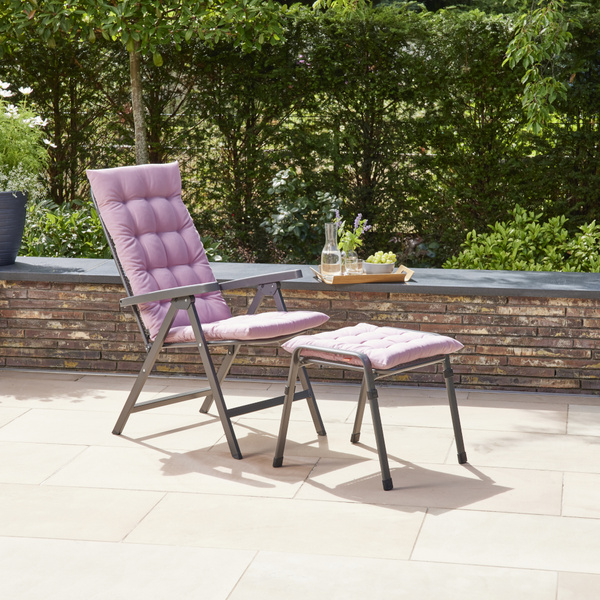 ATRIA Sitzkissen/Hockerauflage 48x48cm Einfarbiges Design in Altrosa, 100% recycelter Polyester