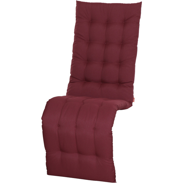 ATRIA Relaxauflage 170cm Einfarbig rotes Design, 100% recycelter Polyester