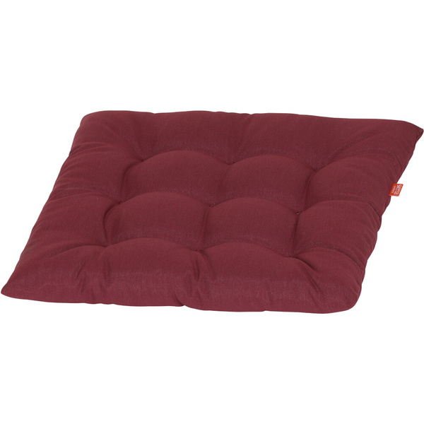 STELLA Sitzkissen/Hockerauflage 48x48cm Dessin Uni rot, 100% recyc. Polyester 48x48cm