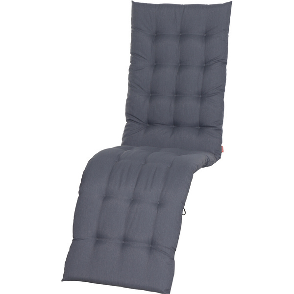 ATRIA Relaxauflage 170cm Einfarbiges Design in Grau, 100% recycelter Polyester