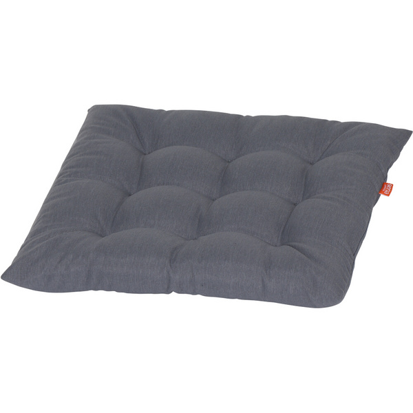 ATRIA Sitzkissen/Hockerauflage 48x48cm Einfarbiges Design in Grau, 100% recycelter Polyester