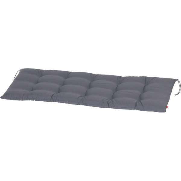 ATRIA Bankauflage 140cm Einfarbiges Design in Grau, 100% recycelter Polyester