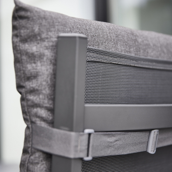 ATRIA Sesselauflage 123cm Einfarbiges Design in anthrazit, 100% recycelter Polyester