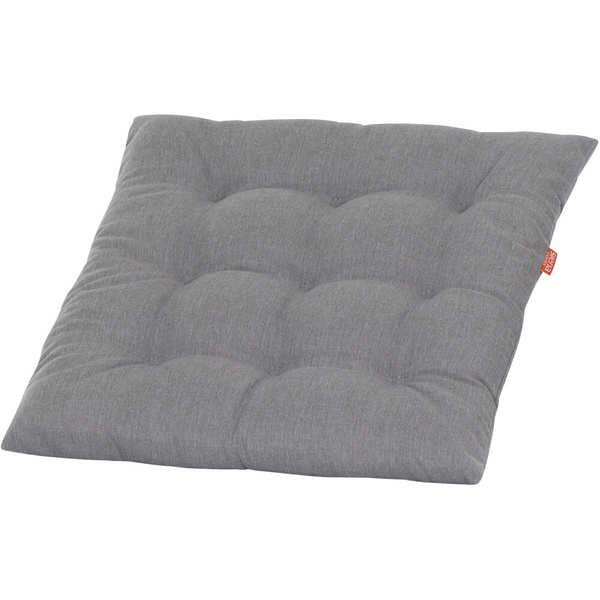 ATRIA Sitzkissen/Hockerauflage 48x48cm Einfarbiges Silberdesign in anthrazit, 100% recycelter Polyester
