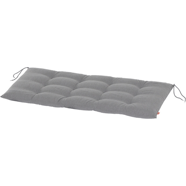 ATRIA Bankauflage 120cm Einfarbiges Silberdesign in anthrazit, 100% recycelter Polyester