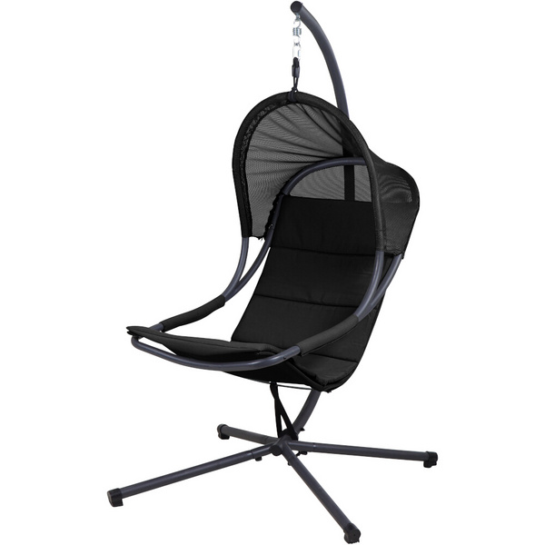 LAGOMA Hängesessel, Black inklusive Kissen