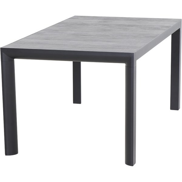 Ancona Tisch 160,5x90cm Alu, matt anthraz., Keramikleisten