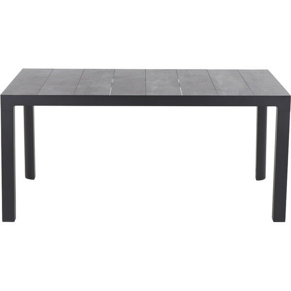 Ancona Tisch 160,5x90cm Alu, matt anthraz., Keramikleisten