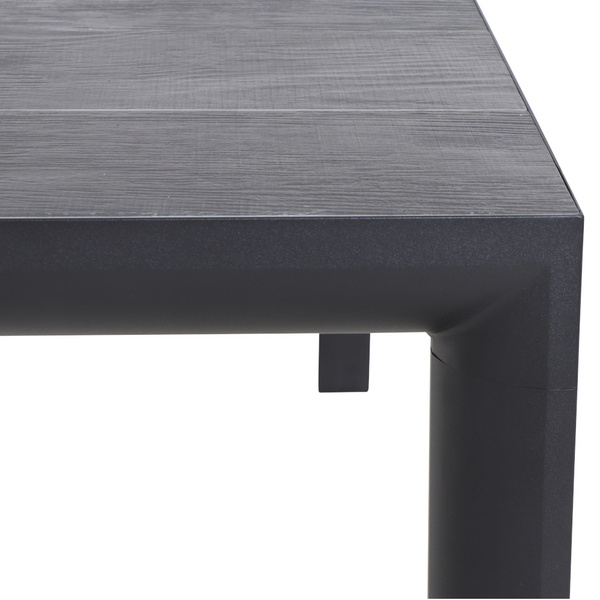 Ancona Tisch 160,5x90cm Alu, matt anthraz., Keramikleisten