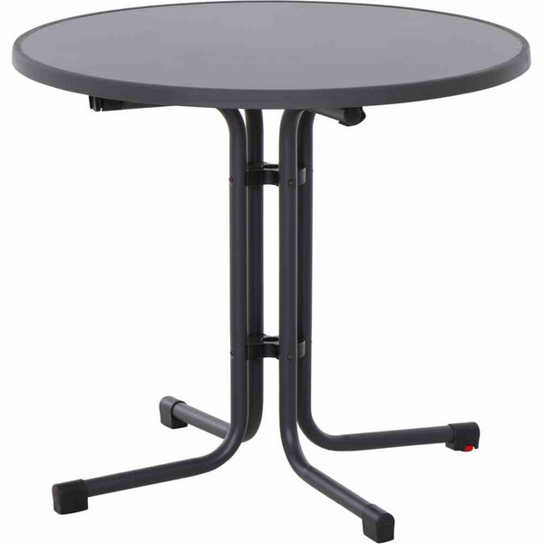 Paco Klapptisch Ø80cm matt anthrazit Stahl/Melamin