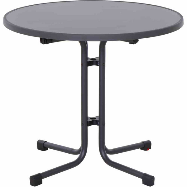 Paco Klapptisch Ø80cm matt anthrazit Stahl/Melamin