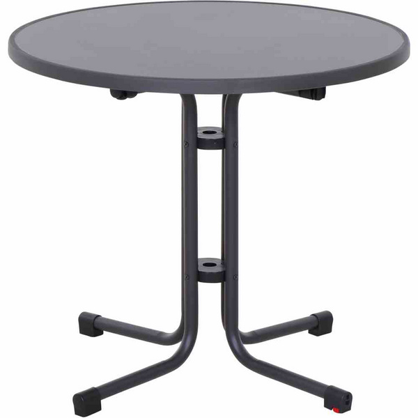Paco Klapptisch Ø80cm matt anthrazit Stahl/Melamin