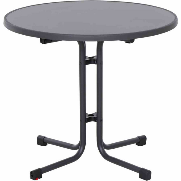 Paco Klapptisch Ø80cm matt anthrazit Stahl/Melamin