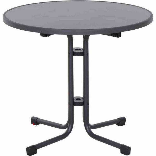 Paco Klapptisch Ø80cm matt anthrazit Stahl/Melamin
