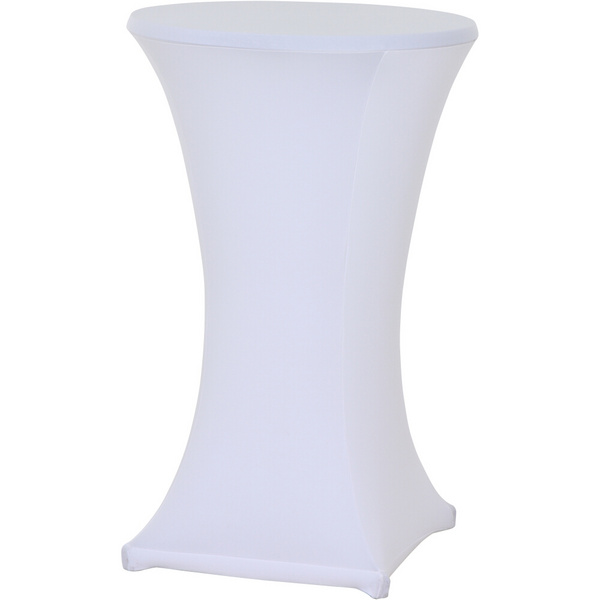 Stehtisch-Husse weiß Design weiß, 92% Polyester/8% Elasthan