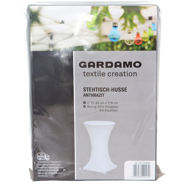 Stehtisch-Husse anthrazit Design anthrazit, 92% Polyester/8% Elasthan