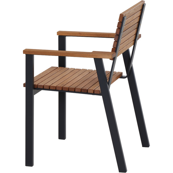 Bozen Stapelsessel Alu graphit, Robinie