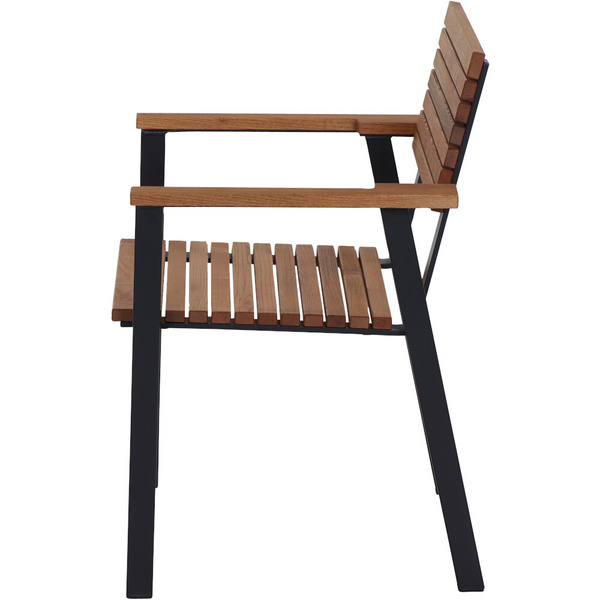 Bozen Stapelsessel Alu graphit, Robinie