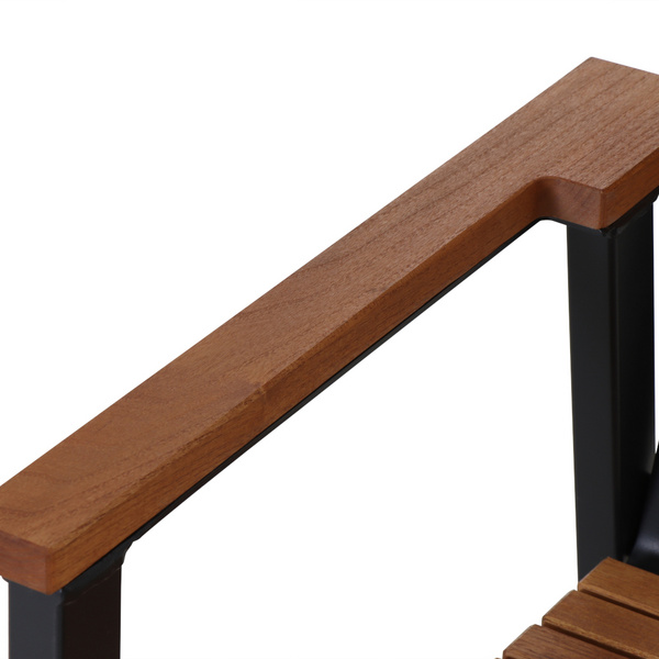 Bozen Stapelsessel Alu graphit, Robinie