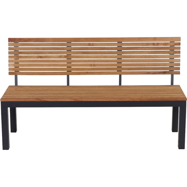 Bozen 2er Bank Alu graphit, Robinie