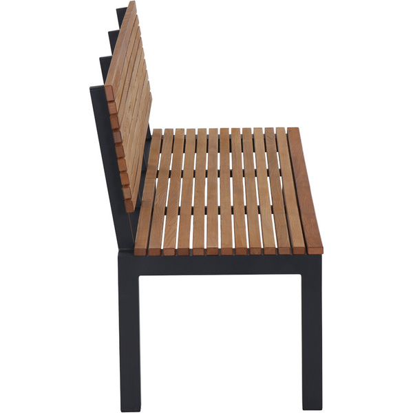 Bozen 2er Bank Alu graphit, Robinie