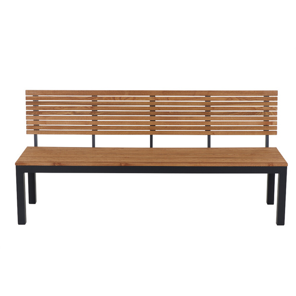 Bozen 3er Bank Alu graphit, Robinie