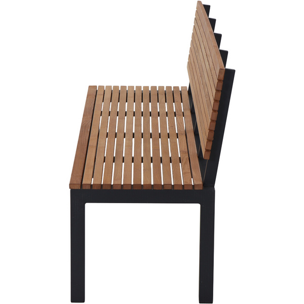 Bozen 3er Bank Alu graphit, Robinie