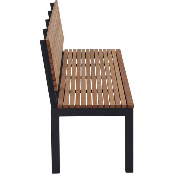 Bozen 3er Bank Alu graphit, Robinie