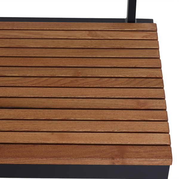 Bozen 3er Bank Alu graphit, Robinie