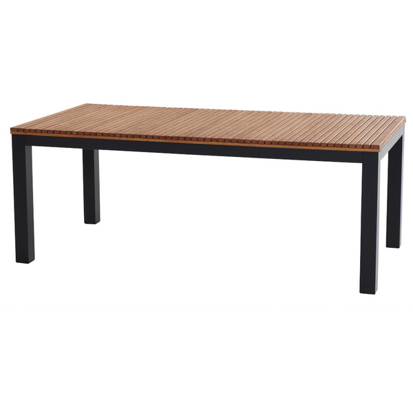 Bozen Tisch 220x100cm Alu anthrazit, Robinie