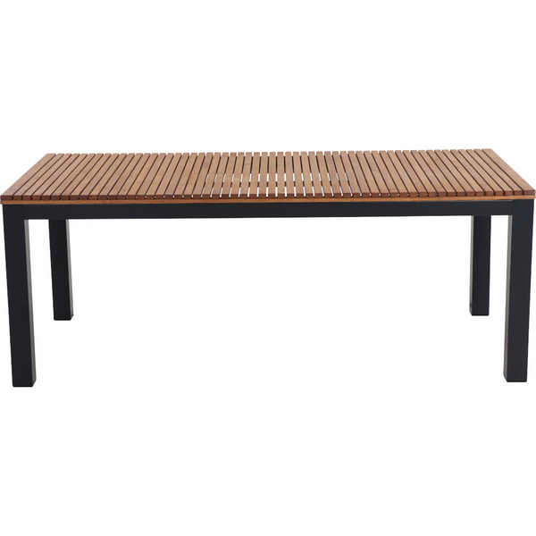 Bozen Tisch 220x100cm Alu anthrazit, Robinie