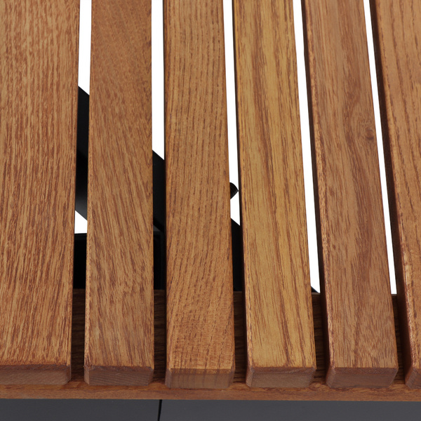 Bozen Tisch 220x100cm Alu anthrazit, Robinie