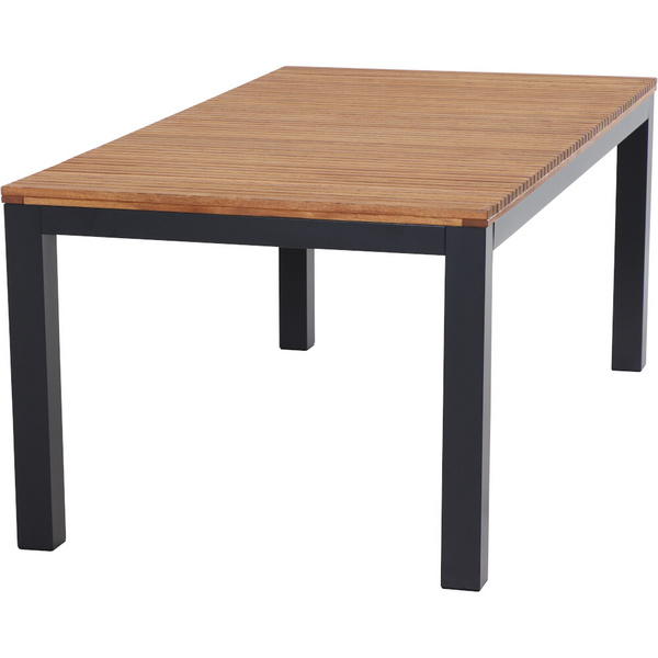 Bozen Tisch 220x100cm Alu anthrazit, Robinie