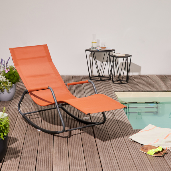 Aliano, Red Schaukelliege mit Kissen