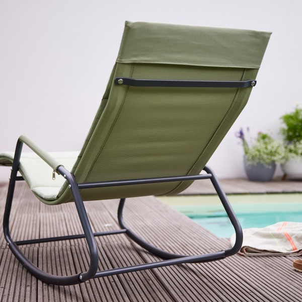 Aliano, Green Schaukelliege mit Kissen