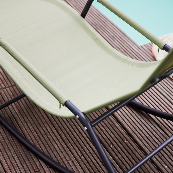 Aliano, Green Schaukelliege mit Kissen