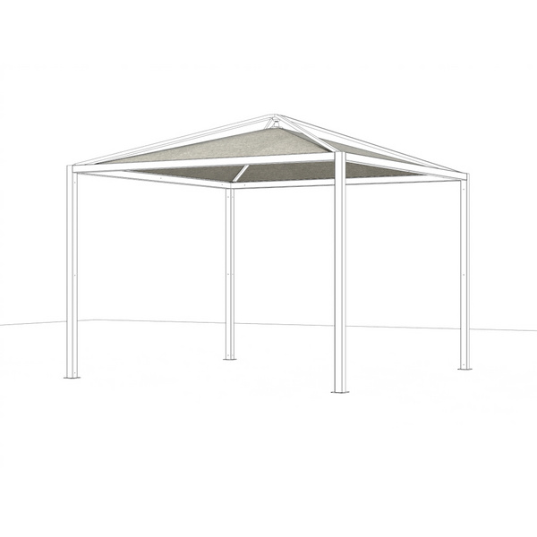 Comuna Dachbezug silber aus 100% Polypropylen