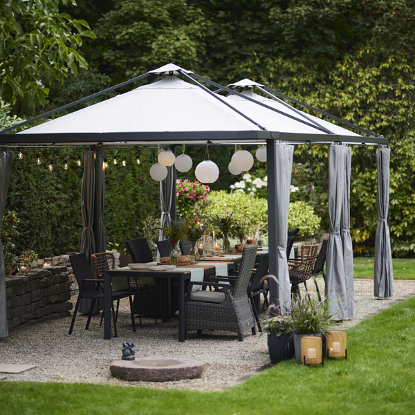 Comuna Pergola Basis 315x315x301cm, Gest. Alu pulver in anthrazit