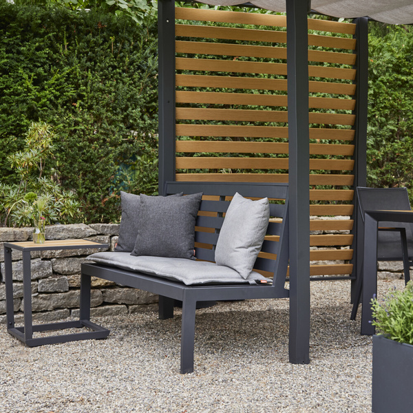 Blende Holzoptik 150cm Blende aus Alu in holzoptik, inkl. MIttelpfosten