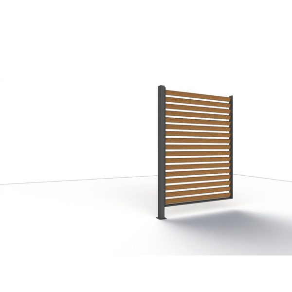 Blende Holzoptik 150cm Blende aus Alu in holzoptik, inkl. MIttelpfosten