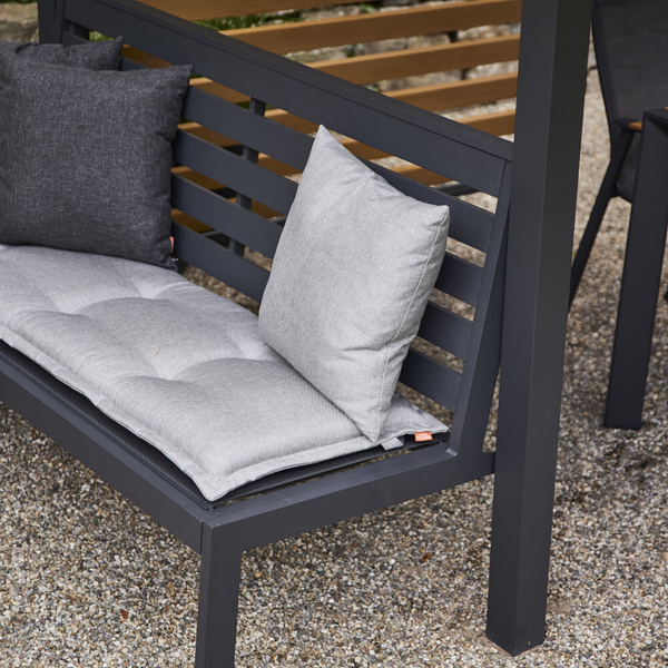 Sitzbank 300cm Rücken aus Alu, Sitzfläche aus Ranotex® in anthrazit