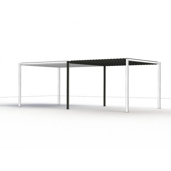 Vivera Pergola Erweiterung Gest. Alu pulver in anthrazit