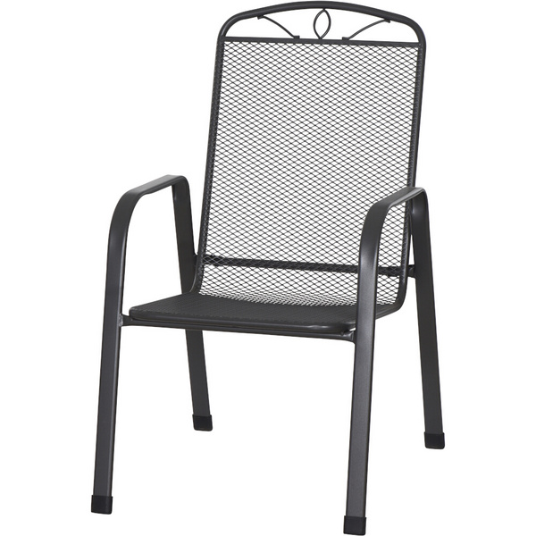 Elda Stapelsessel matt-anthrazit Streckmetall matt-anthrazit