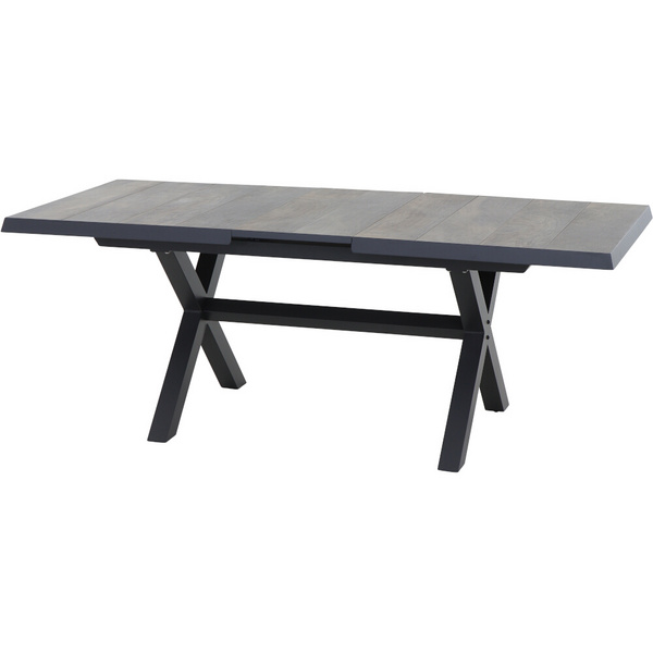 SINCRO Ausziehtisch 160/200x90cm matt anthrazit/washed grey